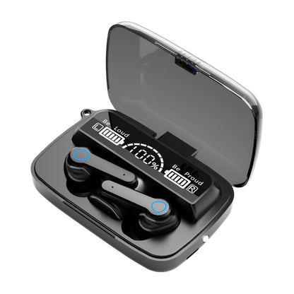M19 บลูทูธ 5.1 TWS จอแสดงผลดิจิตอลไร้สายหูฟังบลูทูธพร้อมกล่องชาร์จ, รองรับ Touch & Siri & จอแสดงผลแบตเตอรี่