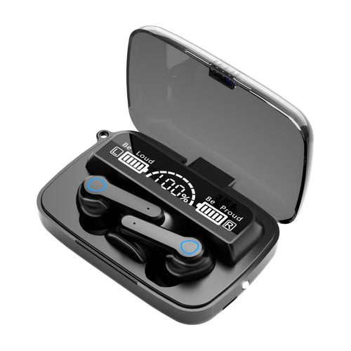 M19 บลูทูธ 5.1 TWS จอแสดงผลดิจิตอลไร้สายหูฟังบลูทูธพร้อมกล่องชาร์จ, รองรับ Touch & Siri & จอแสดงผลแบตเตอรี่