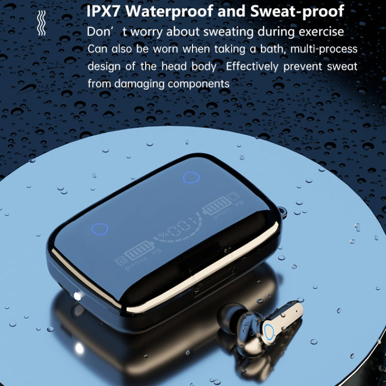 M19 บลูทูธ 5.1 TWS จอแสดงผลดิจิตอลไร้สายหูฟังบลูทูธพร้อมกล่องชาร์จ, รองรับ Touch & Siri & จอแสดงผลแบตเตอรี่