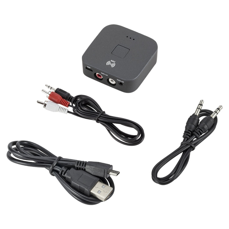 B11 ตัวรับสัญญาณบลูทูธ 5.0 AUX NFC ถึง 2 x อะแดปเตอร์เสียง RCA, B11