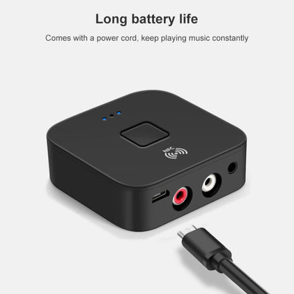 B11 ตัวรับสัญญาณบลูทูธ 5.0 AUX NFC ถึง 2 x อะแดปเตอร์เสียง RCA, B11