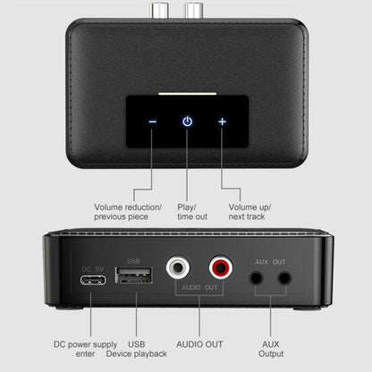 NFC BT19 บลูทูธ 5.0 เครื่องรับเครื่องส่งสัญญาณชุดหูฟังเครื่องเสียงรถยนต์