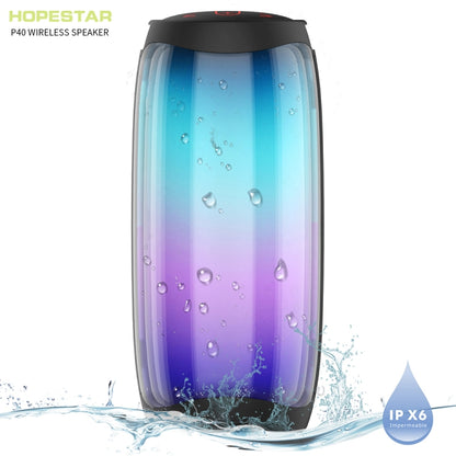 HOPESTAR P40 Bluetooth 5.0 ลำโพงบลูทูธไร้สายกันน้ำแบบพกพา, P40 (Black), P40 (Blue)