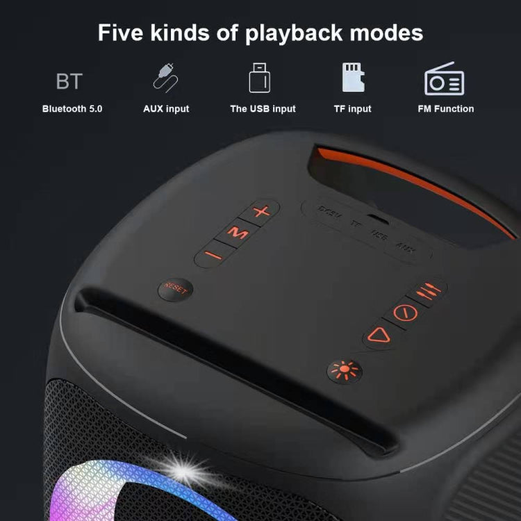 HOPESTAR Party100 Bluetooth 5.0 ลำโพงบลูทูธไร้สายกันน้ำแบบพกพาพร้อมฟังก์ชันชาร์จมือถือ, Party100(Green)