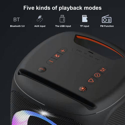 HOPESTAR Party100 Bluetooth 5.0 ลำโพงบลูทูธไร้สายกันน้ำแบบพกพาพร้อมฟังก์ชันชาร์จมือถือ, Party100(Green)
