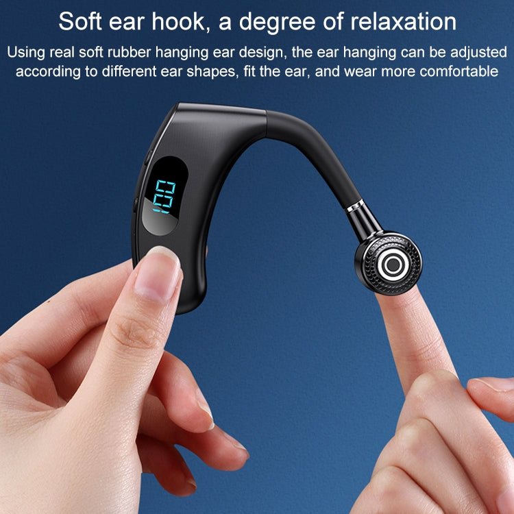 V12 Bluetooth 5.2 ธุรกิจแขวนหูสไตล์สมาร์ท LED Digital Display หูฟังบลูทูธไร้สายพร้อมกล่องชาร์จ