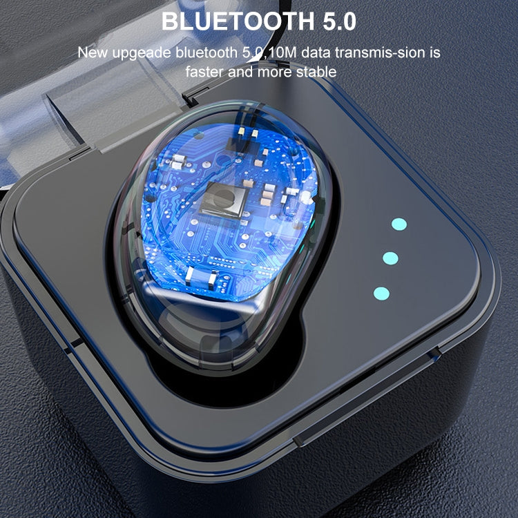 M-B8 Bluetooth 5.0 หูฟังบลูทูธไร้สายสเตอริโอในหูขนาดเล็กที่มองไม่เห็นพร้อมกล่องชาร์จ