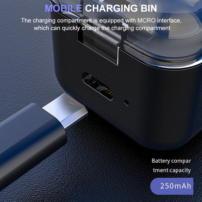 M-B8 Bluetooth 5.0 หูฟังบลูทูธไร้สายสเตอริโอในหูขนาดเล็กที่มองไม่เห็นพร้อมกล่องชาร์จ
