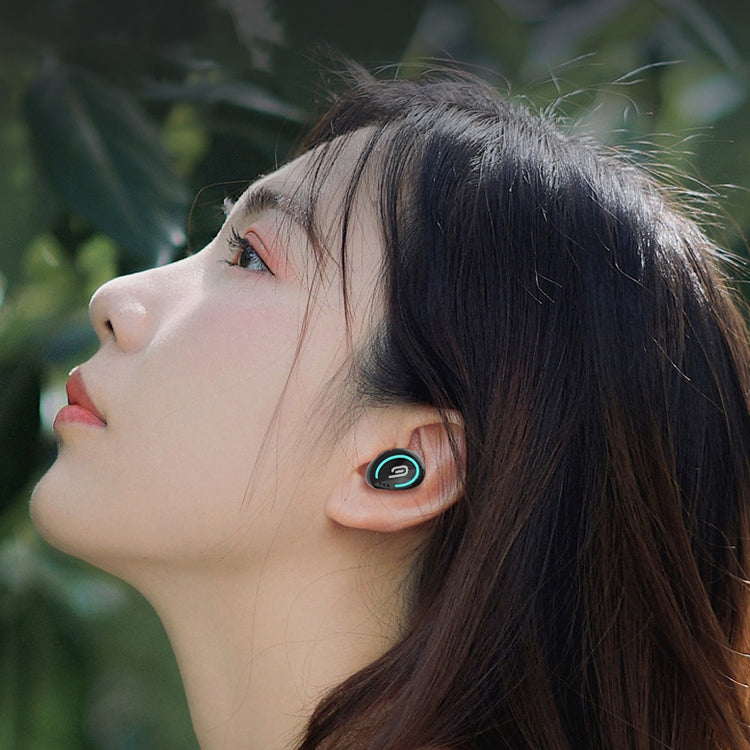 M-B8 Bluetooth 5.0 หูฟังบลูทูธไร้สายสเตอริโอในหูขนาดเล็กที่มองไม่เห็นพร้อมกล่องชาร์จ