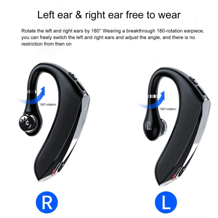 DS800 Bluetooth 5.0 Universal แขวนหูสไตล์ธุรกิจกีฬาหูฟังไร้สาย Bluetooth รุ่นอัพเกรด, Upgrade Version (Black), Upgrade Version (Red)