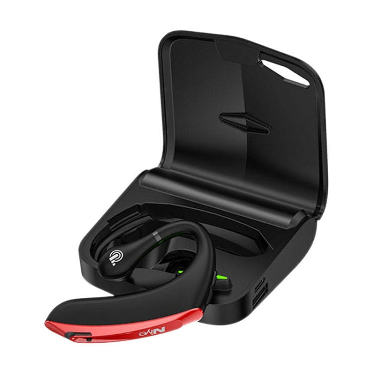 DS800 บลูทูธ 5.0 Universal แขวนหูสไตล์ธุรกิจกีฬาหูฟังไร้สายบลูทูธพร้อมกล่องชาร์จ, Charging Box Version (Black), Charging Box Version (Red)