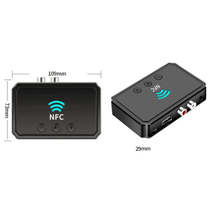 T36 NFC Bluetooth 5.0 ตัวรับสัญญาณเครื่องส่งสัญญาณชุดหูฟังเครื่องเสียงรถยนต์