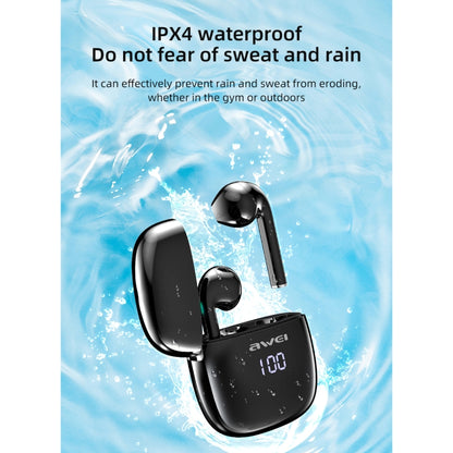 awei T28P Bluetooth V5.0 TWS Ture Wireless Sports ชุดหูฟังจอแสดงผล LED พร้อมเคสชาร์จ