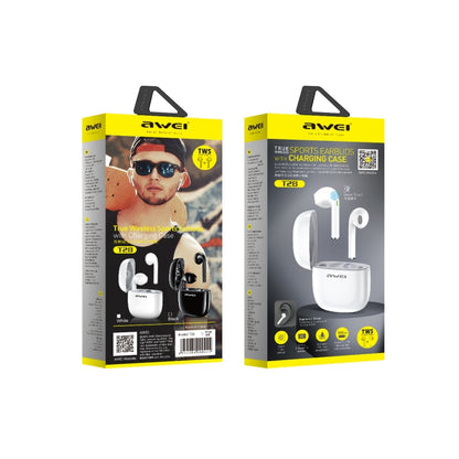 awei T28 Bluetooth V5.0 Ture ไร้สายกีฬาชุดหูฟัง TWS พร้อมเคสชาร์จ