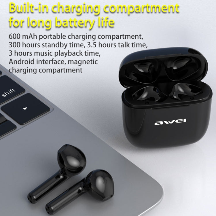 awei T26 TWS Bluetooth V5.0 Ture ไร้สายชุดหูฟังกีฬาพร้อมเคสชาร์จ, T26 Pro