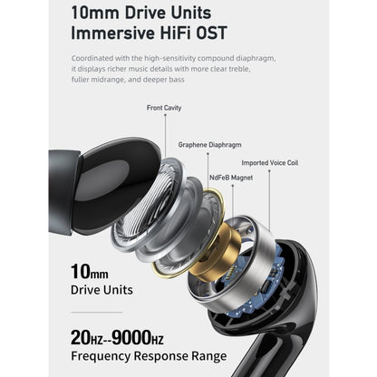 awei TA8 Bluetooth 5.2 ANC หูฟังบลูทูธไร้สายลดเสียงรบกวนที่ใช้งานอยู่, TA8