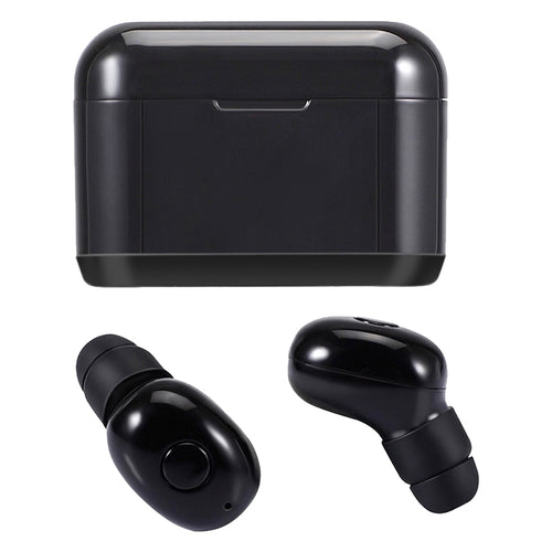 DT-4 IPX กันน้ำบลูทูธ 5.0 หูฟังไร้สายบลูทูธพร้อมกล่องชาร์จแม่เหล็ก 350mAh รองรับการโทร, DT-4