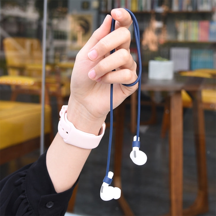 สำหรับ AirPods Pro 5 in 1 ซิลิโคนหูฟังเคส + กระเป๋าหูฟัง + หัวเข็มขัดหูฟัง + ตะขอ + ชุดเชือกป้องกันการสูญหาย, For AirPods Pro