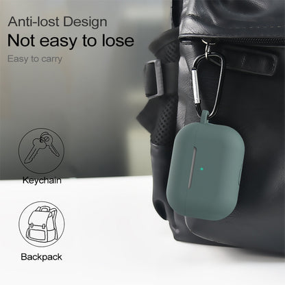 สำหรับ AirPods Pro 5 in 1 ซิลิโคนหูฟังเคส + กระเป๋าหูฟัง + หัวเข็มขัดหูฟัง + ตะขอ + ชุดเชือกป้องกันการสูญหาย, For AirPods Pro