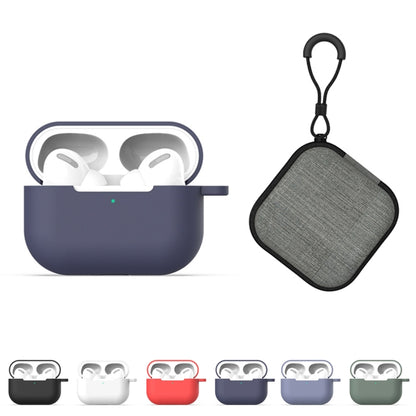 สำหรับ AirPods Pro 5 in 1 ซิลิโคนหูฟังเคส + กระเป๋าหูฟัง + หัวเข็มขัดหูฟัง + ตะขอ + ชุดเชือกป้องกันการสูญหาย, For AirPods Pro