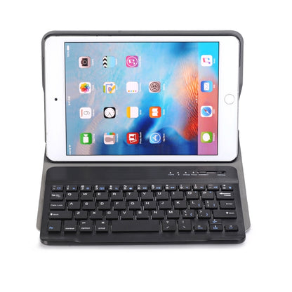 A05 บลูทูธ 3.0 Ultra-thin ABS คีย์บอร์ด Bluetooth ที่ถอดออกได้หนังกรณีแท็บเล็ตสำหรับ iPad mini 5 พร้อมผู้ถือ, For mini 5