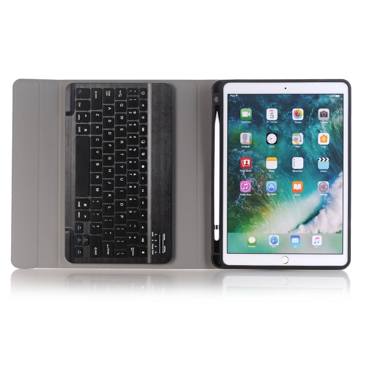 A09B บลูทูธ 3.0 บางเฉียบ ABS คีย์บอร์ด Bluetooth ที่ถอดออกได้หนังเคสแท็บเล็ตสำหรับ iPad Air / Pro 10.5 นิ้ว (2019) พร้อมช่องเสียบปากกาและที่วาง