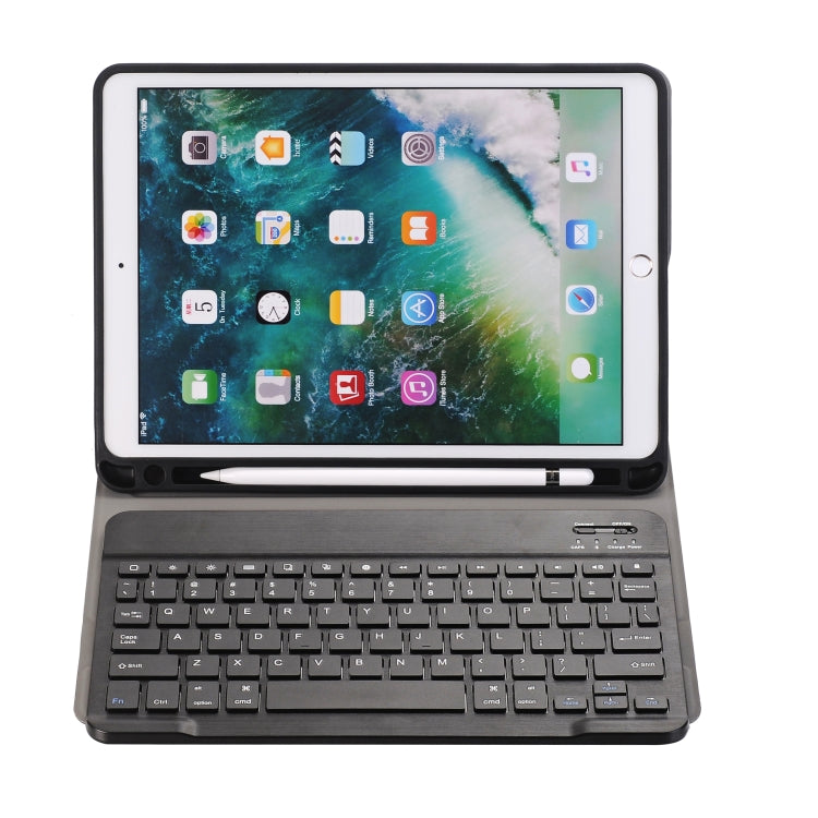 A09B บลูทูธ 3.0 บางเฉียบ ABS คีย์บอร์ด Bluetooth ที่ถอดออกได้หนังเคสแท็บเล็ตสำหรับ iPad Air / Pro 10.5 นิ้ว (2019) พร้อมช่องเสียบปากกาและที่วาง