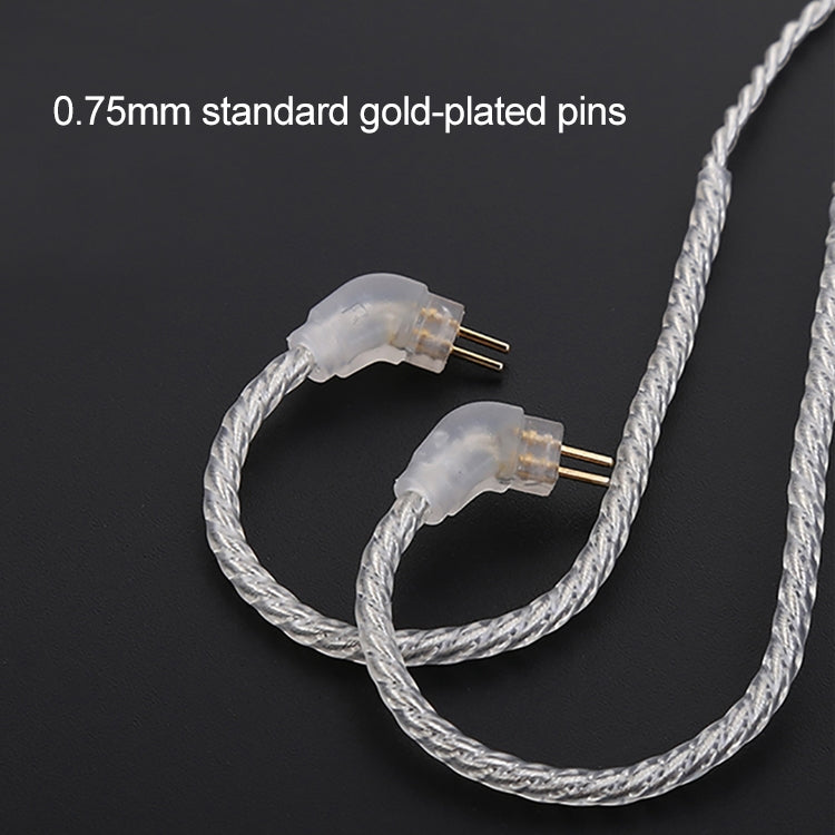 สายหูฟังอัพเกรดชุบเงิน TRN พร้อมการเชื่อมต่อ A2DC สำหรับหูฟัง TRN V10 V20, A2DC