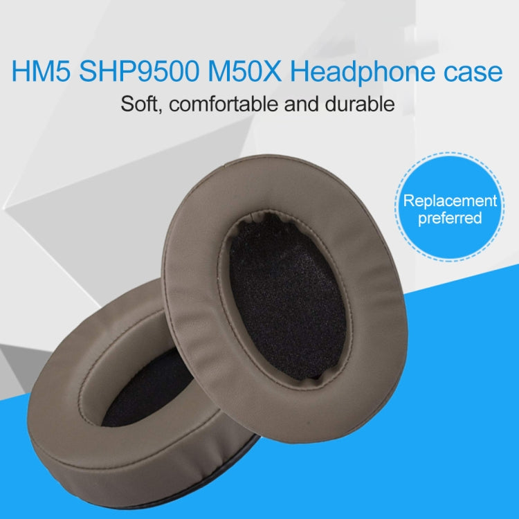 1 คู่หนังรูปไข่ Beveled หูฟังสำหรับ Brainwavz HM5 / Philip SHP9500