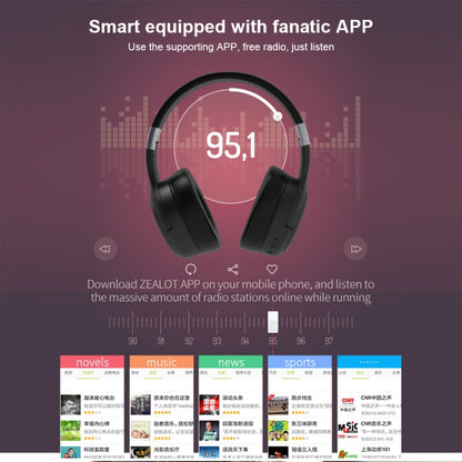 ZEALOT B28 ชุดหูฟังเพลงสเตอริโอ Bluetooth แบบพับได้พร้อมจอแสดงผล