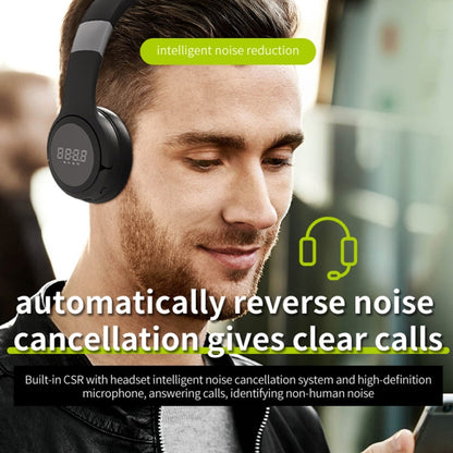 ZEALOT B28 ชุดหูฟังเพลงสเตอริโอ Bluetooth แบบพับได้พร้อมจอแสดงผล