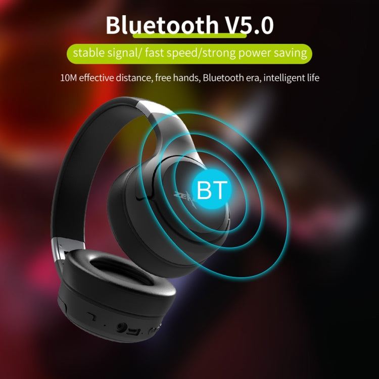 ZEALOT B28 ชุดหูฟังเพลงสเตอริโอ Bluetooth แบบพับได้พร้อมจอแสดงผล