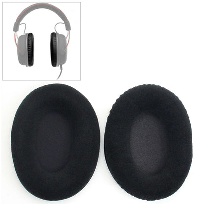 2 PCS สำหรับ Kingston KHX-HSCP / HyperX Cloud II หูฟัง Cushion Flannel สีดำสุทธิฟองน้ำ Earmuffs เปลี่ยนแผ่นรองหูฟัง, For Kingston KHX-HSCP HyperX Cloud II(Flannel Black)