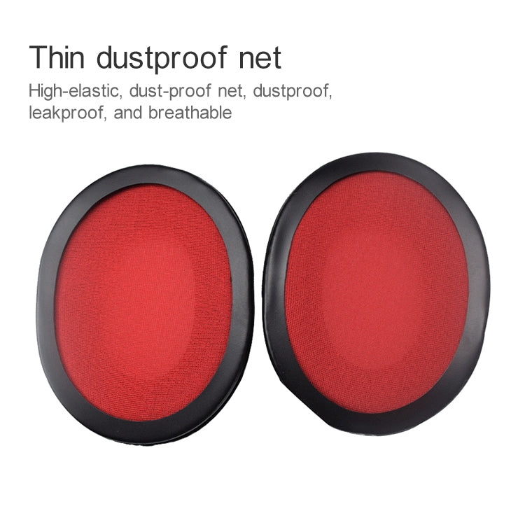 2 PCS สำหรับ Kingston KHX-HSCP / HyperX Cloud II หูฟัง Cushion Flannel สีแดงสุทธิฟองน้ำ Earmuffs เปลี่ยนแผ่นรองหูฟัง, For Kingston KHX-HSCP HyperX Cloud II(Flannel Red)