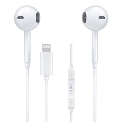 WK Y19 MAX iDeal Series 8 Pin หูฟังชนิดใส่ในหูไฮไฟสเตอริโอแบบมีสาย, ความยาว: 1.2 ม., Y19 MAX