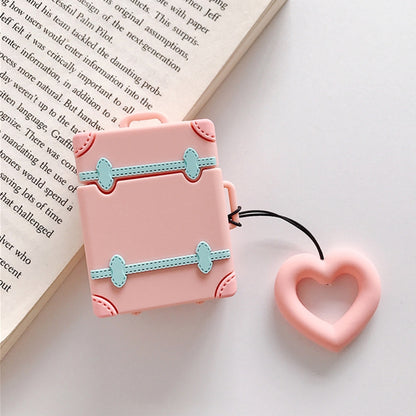 หูฟังไร้สายกันกระแทกสีลูกกวาดกระเป๋าเดินทางซิลิโคนสำหรับ Apple AirPods 1/2, Orange, Pink, Green, Blue, Apricot, Yellow