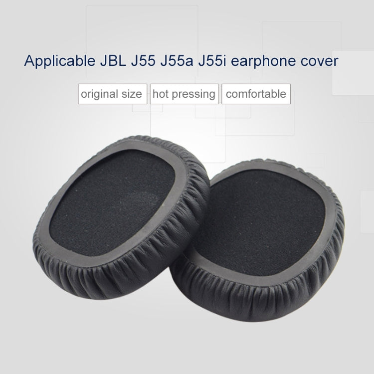 2 ชิ้นสำหรับ JBL J55/J55a/J55i หูฟังหนังเทียม + โฟมนุ่มหูฟังป้องกัน Earmuffs, For J55