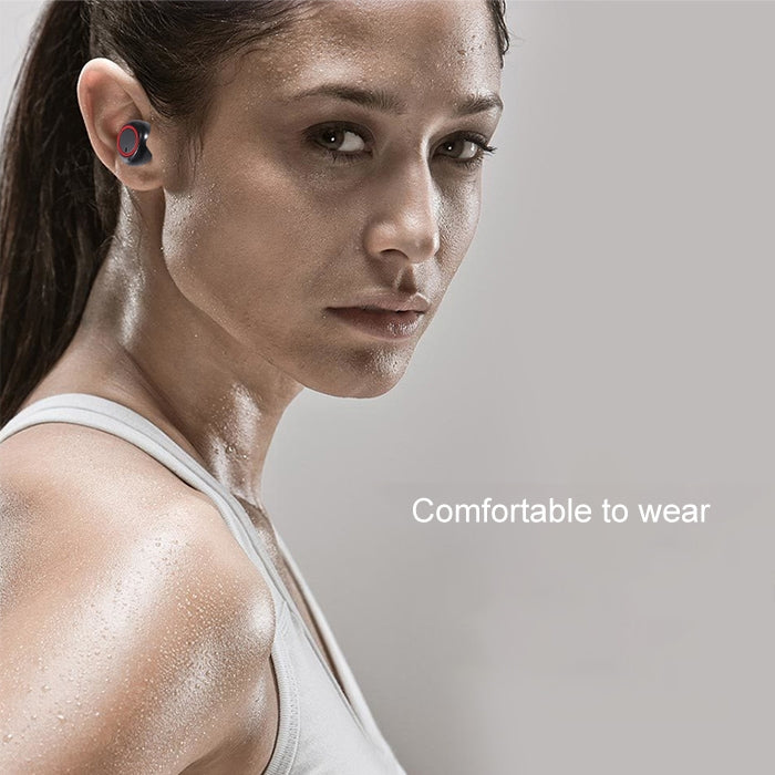 BTH-K08 TWS V5.0 ชุดหูฟังสเตอริโอไร้สาย Bluetooth พร้อมเคสชาร์จ