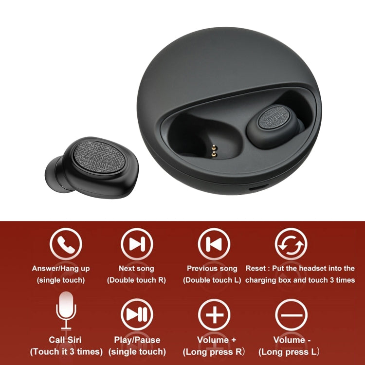 YH-03 TWS V5.0 ชุดหูฟังบลูทูธสเตอริโอไร้สายพร้อมเคสชาร์จ รองรับระบบสั่งงานด้วยเสียง
