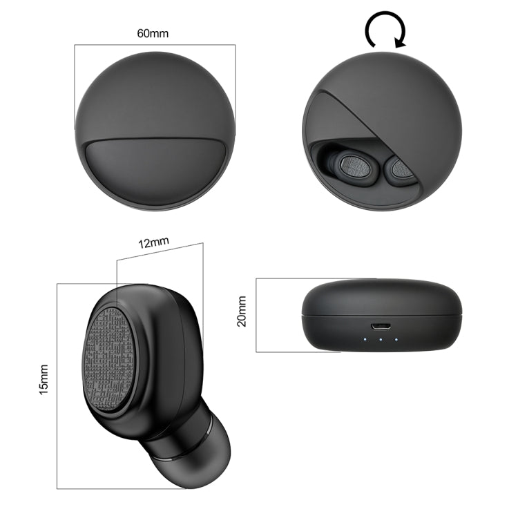 YH-03 TWS V5.0 ชุดหูฟังบลูทูธสเตอริโอไร้สายพร้อมเคสชาร์จ รองรับระบบสั่งงานด้วยเสียง