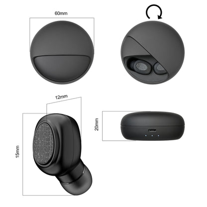 YH-03 TWS V5.0 ชุดหูฟังบลูทูธสเตอริโอไร้สายพร้อมเคสชาร์จ รองรับระบบสั่งงานด้วยเสียง