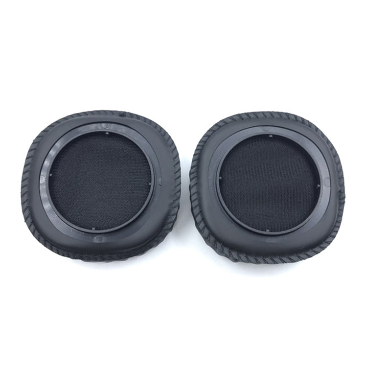 หนังเทียม 1 คู่ + เสื้อแจ็คเก็ตหูฟังแบบนุ่มเมมโมรี่โฟมสำหรับ Marshall MID ANC พร้อมหัวเข็มขัดแผ่นยาง, with Rubber Plate Buckle