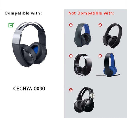 2pcs สำหรับ Sony PS4 7.1 PlayStation Platinum CECHYA-0090 หูฟังเบาะรองนั่ง Earmuffs เปลี่ยนแผ่นรองหูฟังไม่มีตาข่าย, For Sony PS4 7.1