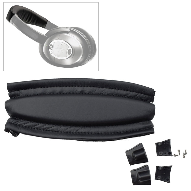 10 ชิ้นสำหรับ Bose QC2/QC15 หูฟัง Head Beam หมวกหนังพร้อมชิ้นส่วนพลาสติก + สกรู, with Plastic Parts + Screws