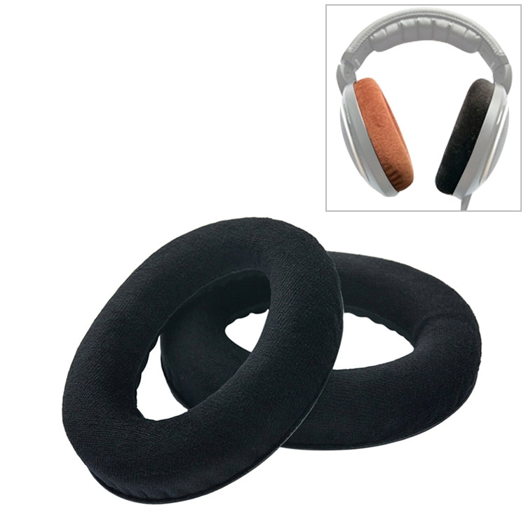 2 ชิ้นสำหรับ Sennheiser HD515 / HD555 / HD595 / HD598 / HD558 / PC360 สักหลาดหูฟังปลอกหมอนอิงที่ปิดหูกันหนาวเปลี่ยนแผ่นรองหูฟังด้วยผ้าฝ้ายปรับโทน, Velvet Black, Velvet Brown