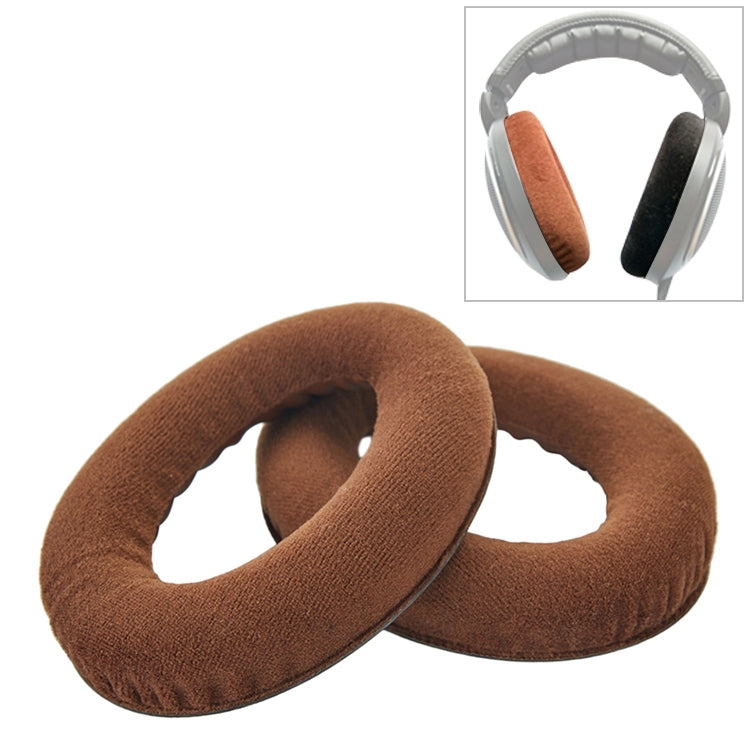2 ชิ้นสำหรับ Sennheiser HD515 / HD555 / HD595 / HD598 / HD558 / PC360 สักหลาดหูฟังปลอกหมอนอิงที่ปิดหูกันหนาวเปลี่ยนแผ่นรองหูฟังด้วยผ้าฝ้ายปรับโทน, Velvet Black, Velvet Brown