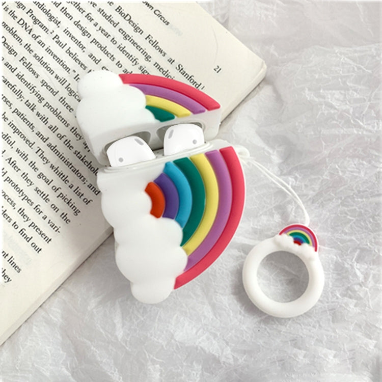 หูฟังไร้สายกันกระแทกเคสซิลิโคนสายรุ้งหลากสีสำหรับ Apple AirPods 1/2