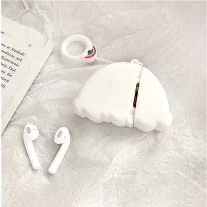 หูฟังไร้สายกันกระแทกเคสซิลิโคนสายรุ้งหลากสีสำหรับ Apple AirPods 1/2