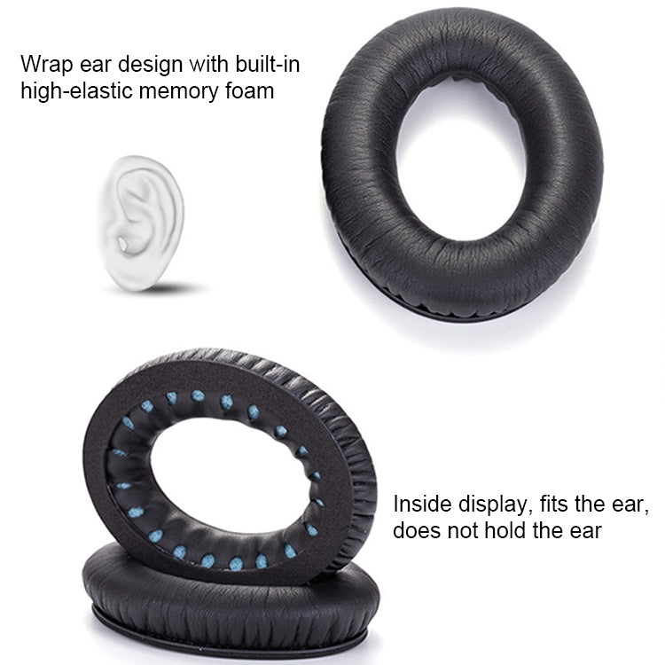 แจ็คเก็ตหูฟัง Earmuff นุ่ม 1 คู่พร้อมผ้าฝ้ายกันเสียงสำหรับ BOSE QC2 / QC15 / AE2 / QC25