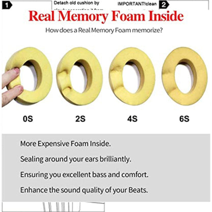 เสื้อแจ็คเก็ตหูฟัง Earmuff ฟองน้ำนุ่ม 1 คู่สำหรับ Beats Solo 2.0 รุ่นมีสาย